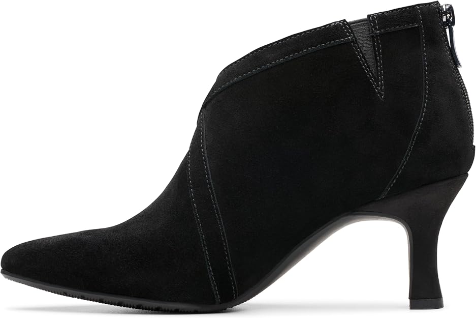 Clarks Women's Kataleyna Sol Ankle Boots  Black Suede Size 9.5W