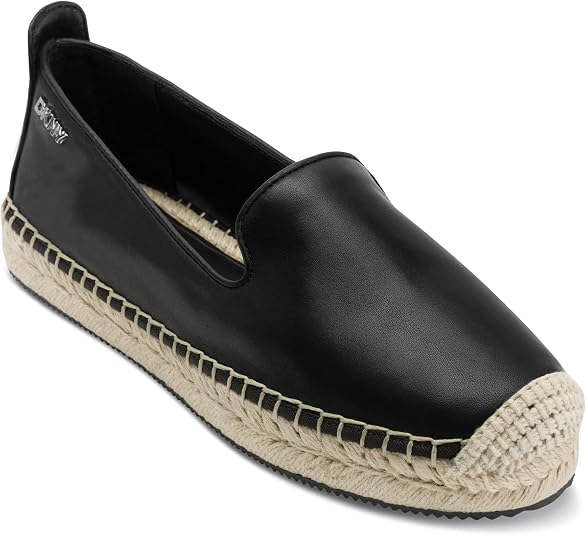 DKNY Women's Mallandra Slip-On Espadrille Sandals  Black Size 7.5
