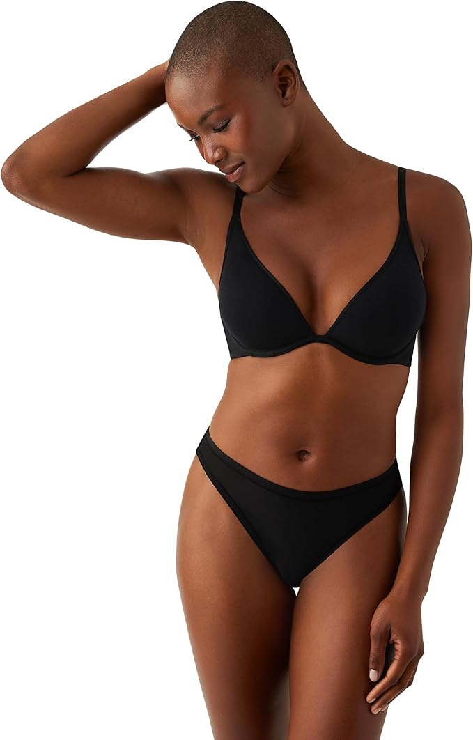 b.tempt'd Cotton to a Tee Plunge Convertible T-Shirt Bra  Night Size 36C