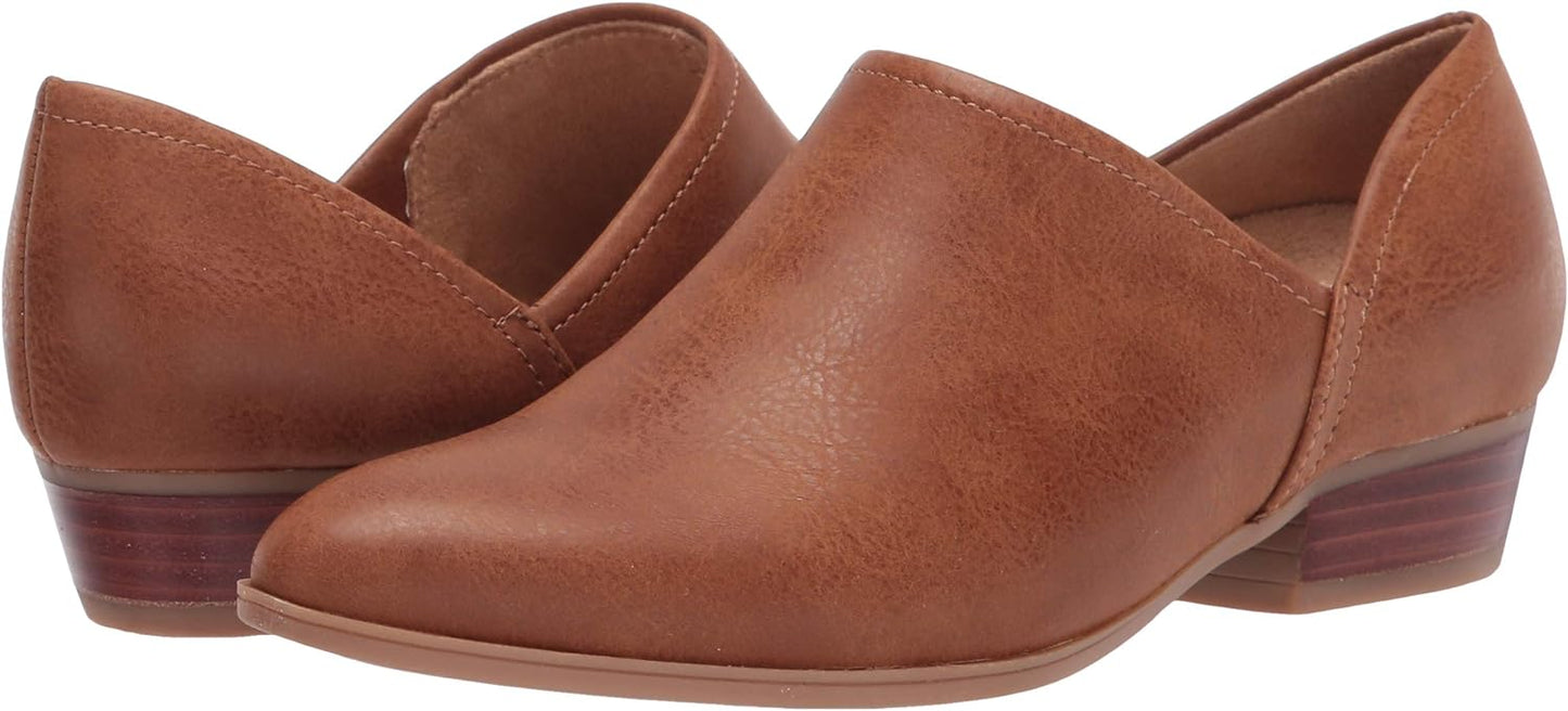 Naturalizer Women's Carlyn  Faux Leather Block Heel Shooties  Color Tan Size 10W