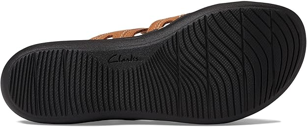 Clarks Women's Laurieann Ayla Slip-On Sandals  Dark Tan Size 12
