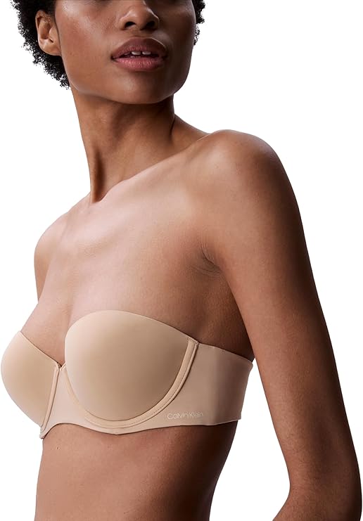 Calvin Klein Perfectly Fit Strapless Convertible Push-Up Bra  Bare Nude Size 34C