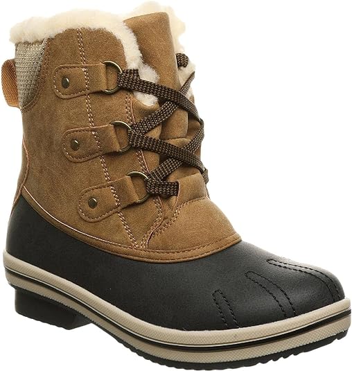 BEARPAW Pawz Women's Ginnie Boots  Color Tan/Black Size 8M