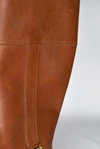 Lauren Ralph Lauren Women's Berdie Leather Riding Boots  Color Tan Leather Size 6B/M
