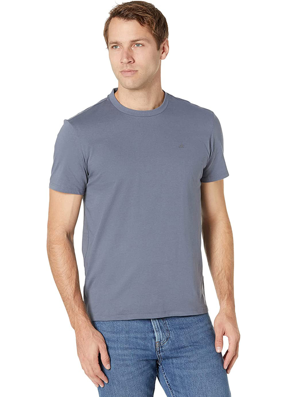 Calvin Klein Men's Short Sleeve Crew Neck T-Shirt  Color Gray Size M