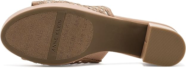 Anne Klein Women's Paros Platform Block Heel Dress Sandals  Nude Size 7