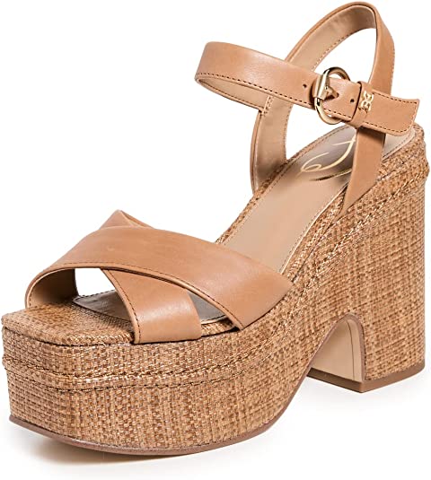 Sam Edelman Women's Trianna Platform Sandals  Color Cuoio Brown Leather Size 10M