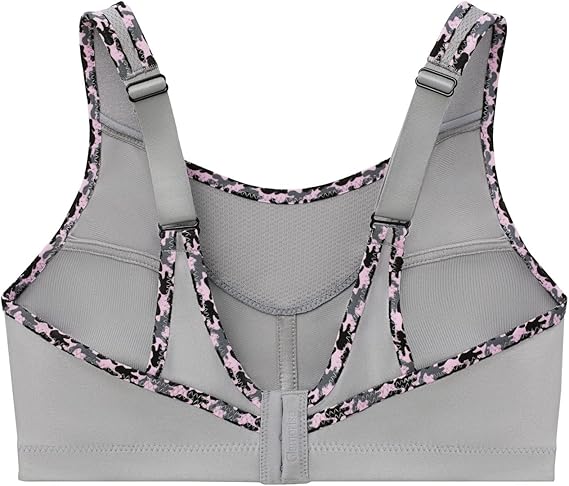 Glamorise No-bounce Camisole Sports Wirefree Bra  Soft Gray Size 48D