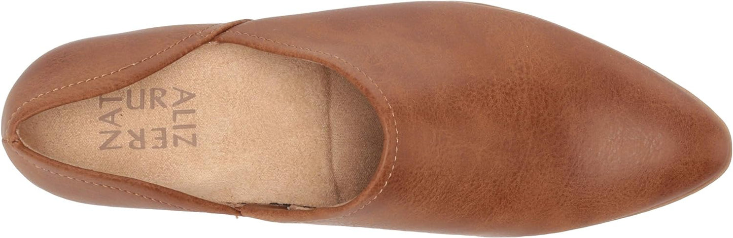 Naturalizer Women's Carlyn  Faux Leather Block Heel Shooties  Color Tan Size 10W