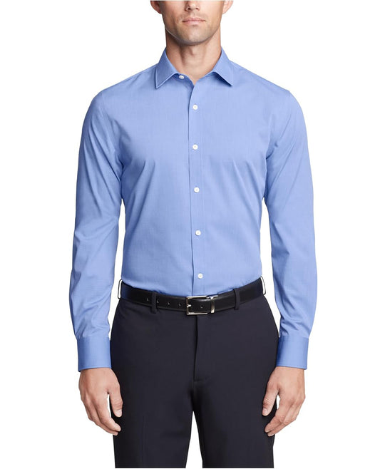 Tommy Hilfiger Men's Slim-Fit Essentials Dress Shirt  French Blue 17.5 34/35