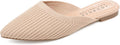 Journee Collection Women's Aniee  Flat Knit Mules  Beige Size 10