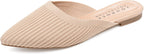 Journee Collection Women's Aniee  Flat Knit Mules  Beige Size 10