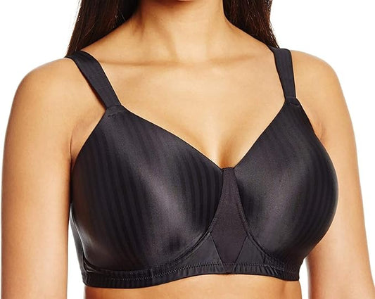 Playtex Perfectly Smooth Wireless Full Coverage Bra  Black Stripe Size 42DD