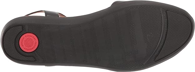 FitFlop Women's Cova Ii Ballet Flat  Color Black Leather Size 6M