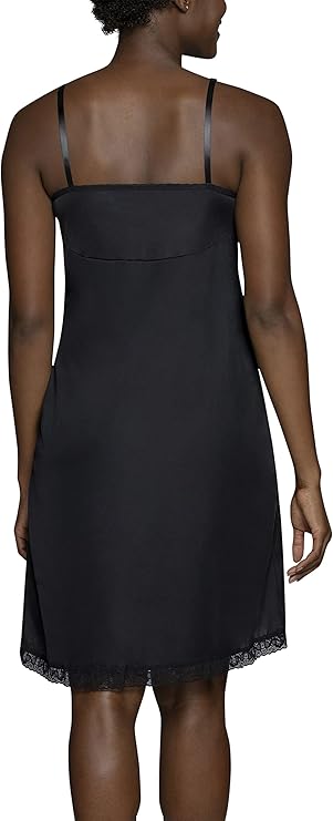 Vanity Fair Women's Anti-Static Nylon Full Slips for Under Dress  Midnight Black Size S