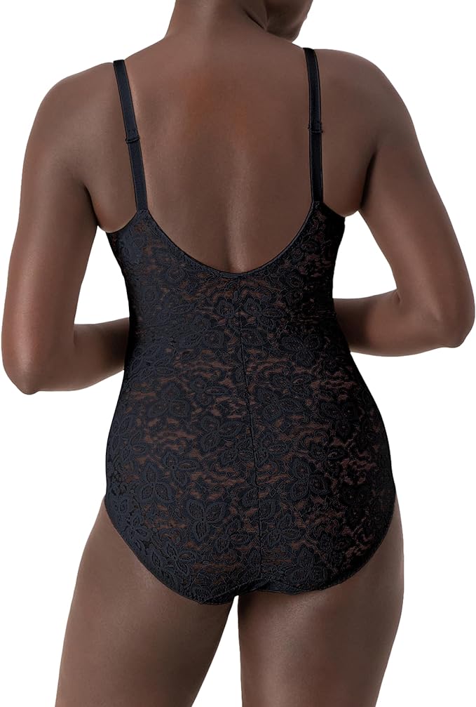 Bali Firm Control Lace N Smooth Body Shapewear  Black Size 38B