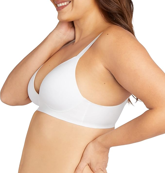 Bali Comfort Revolution Wireless Convertible T-Shirt Bra  White Size S