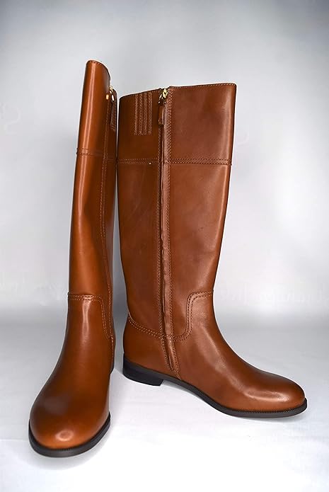 Lauren Ralph Lauren Women's Berdie Leather Riding Boots  Color Tan Leather Size 6B/M