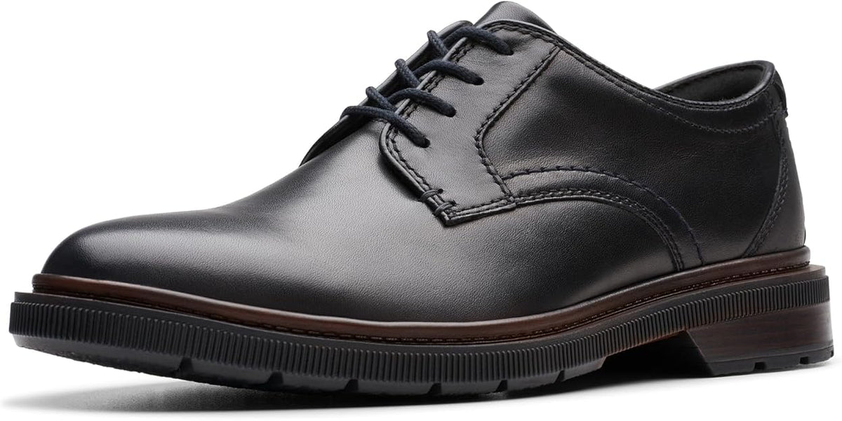 Clarks Men's Burchill Derby Lace Up Dress Shoes  Black Size 12