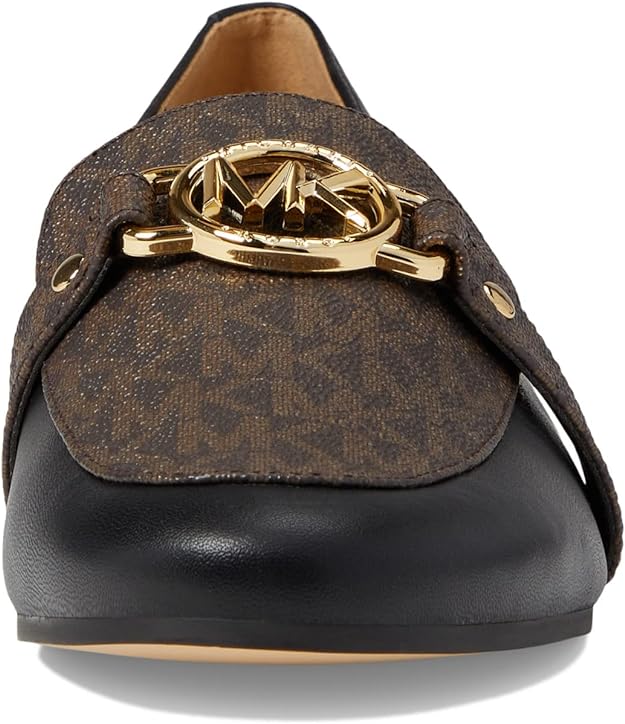 Michael Kors Women's Rory Moccasin Loafer  Color Black/Brown Size 7.5M