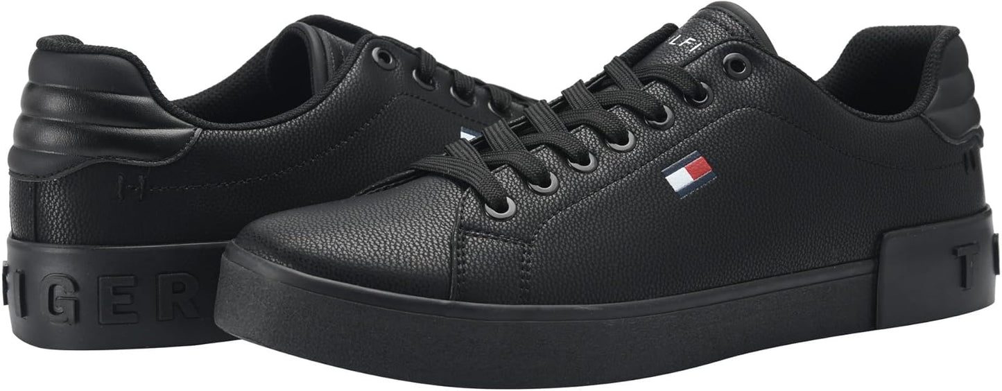 Tommy Hilfiger Men's Rezz Lace Up Low Top Sneakers  All Black Size 10 Style TMREZZ6