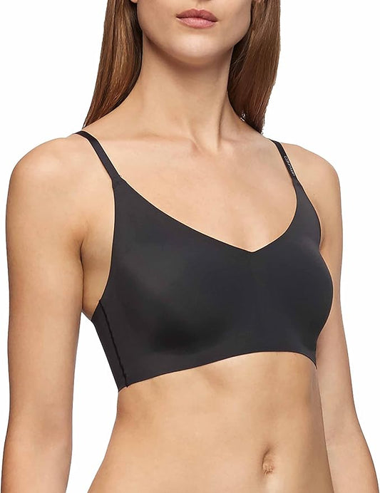 Calvin Klein Invisibles Comfort Lined Seamless Wireless Bralette Bra  Black Size M
