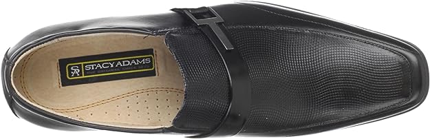 Stacy Adams Men's Beau Bit Perforated Slip-On Loafer  Black Size 9.5