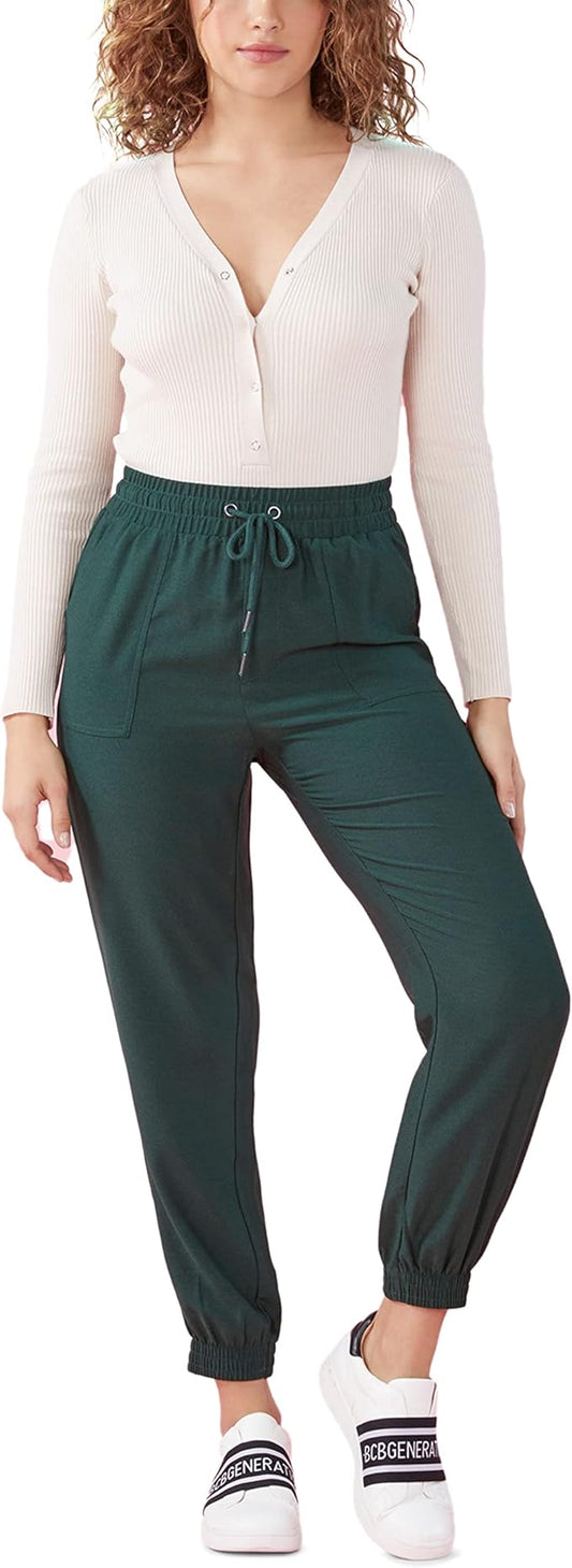 BCBGeneration Women's Long Sleeve Bodysuit With Buttons  Color Panna Cotta Size L