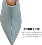 Journee Collection Women's Shiya Mules High Stiletto Pointed Toe Pumps  Color Blue Size 8.5M