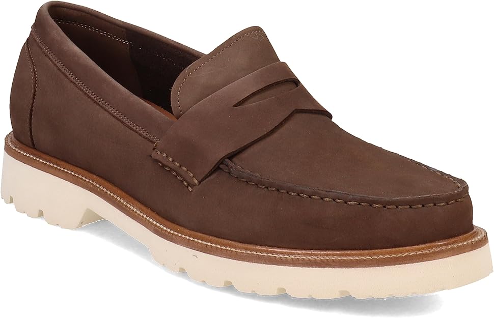 Cole Haan Men's American Classics Penny Loafers  Color Truffle Nubuck/Egret Size 10.5
