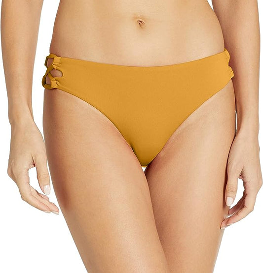 Roxy Women's Standard Solid Beach Classics Full Bottom  Color Honey Gold Size XL