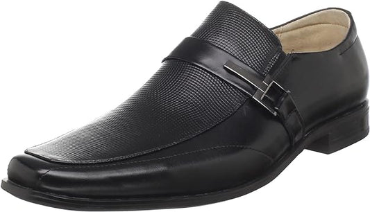 Stacy Adams Men's Beau Bit Perforated Slip-On Loafer  Black Size 9.5