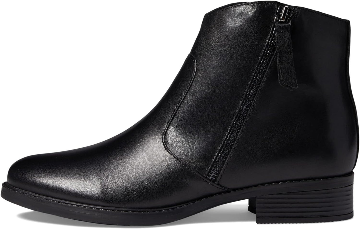 Easy Spirit Women's Lacy Block Heel Ankle Boots  Color Black Leather Size 11M