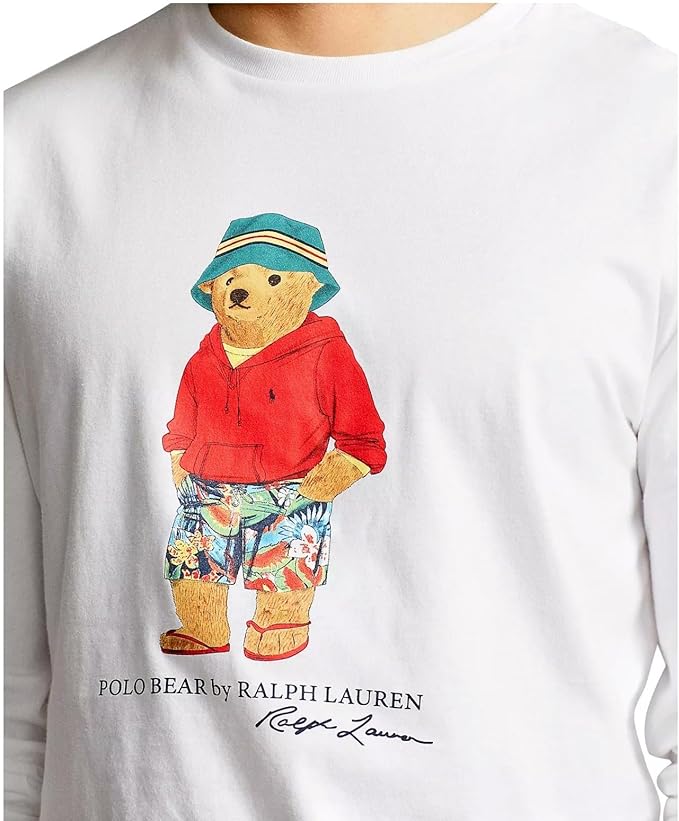 Polo Ralph Lauren Men's Classic-Fit Polo Bear Jersey T-Shirt White Size M