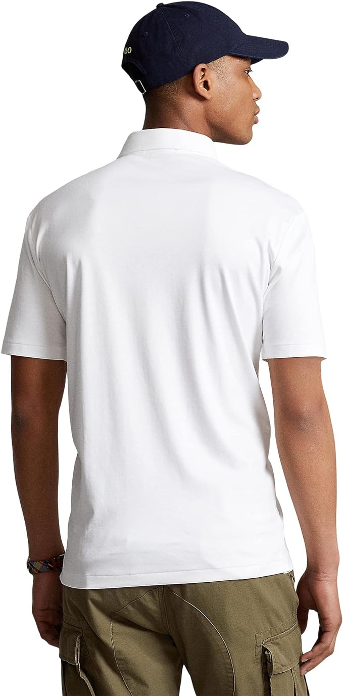 Polo Ralph Lauren Men's Classic-Fit Soft Cotton Polo Shirt  Color New White Size 2XL