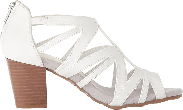 Easy Street Women's Amaze Dress Heeled Sandals  White Size 8