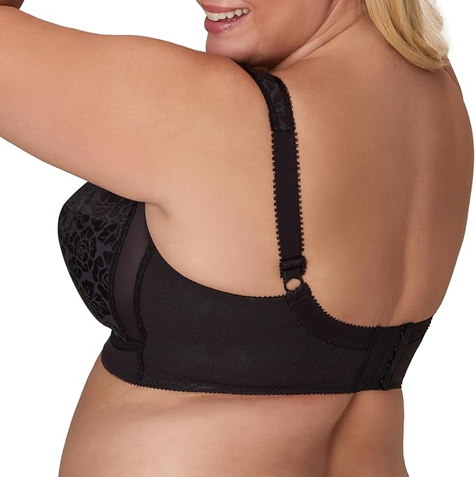 Playtex 18 Hour Full-Coverage Comfort-Strap Wireless Bra  Light Black Size 36C