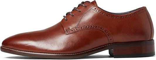 Johnston Murphy Men's Stockton Plain Toe Dress Shoes  Tan Size 10.5