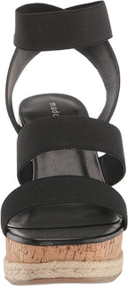 Madden Girl Maranda Stretch Ankle-Strap Wedge Sandals  Color Black Size 9.5M