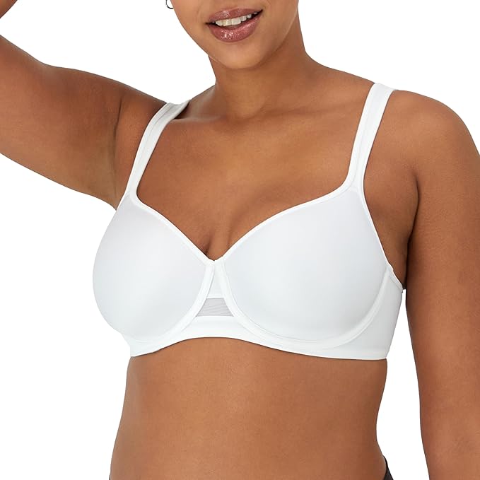 Bali One Smooth U Ultra Light Minimizer Underwire Bra  White Size 36C