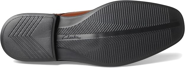 Clarks Men's Collection Dresslite Step Loafer  Dark Tan Leather Size 9.5W