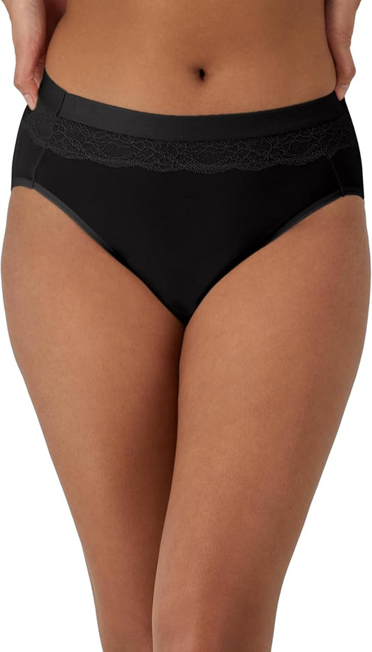 Bali Beautifully Confident Hi-Cut Period Underwear  Black Size 7