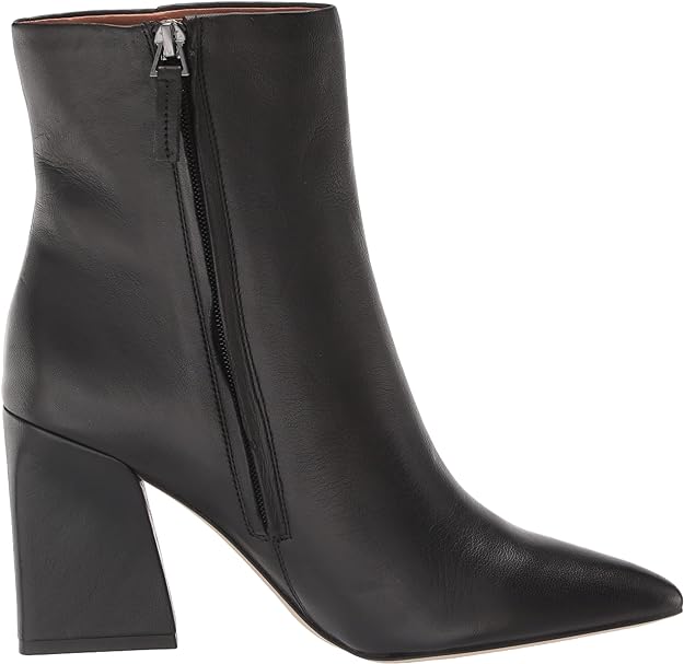 Franco Sarto Women's Vesi Block-Heeled Booties  Color Black Leather Size 7M