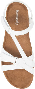 Baretraps Women's Jaxen Outer Side Closure Sandal  White Size 9.5