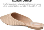 Journee Collection Women's Aniee  Flat Knit Mules  Beige Size 10
