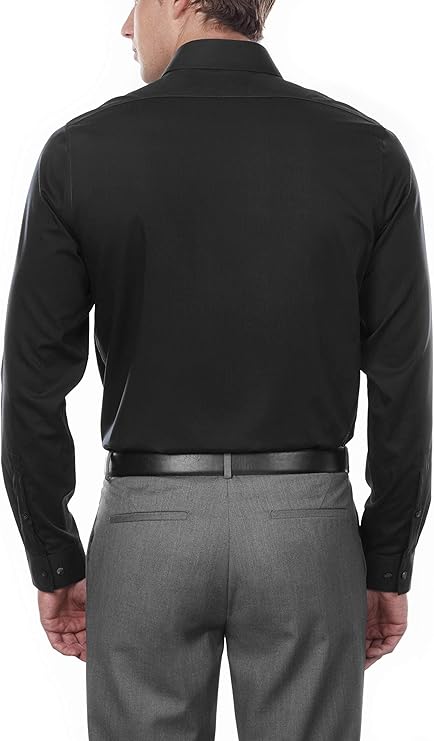 Calvin Klein Men's Slim-Fit Non-Iron Performance Dress Shirt  Black 15 32/33
