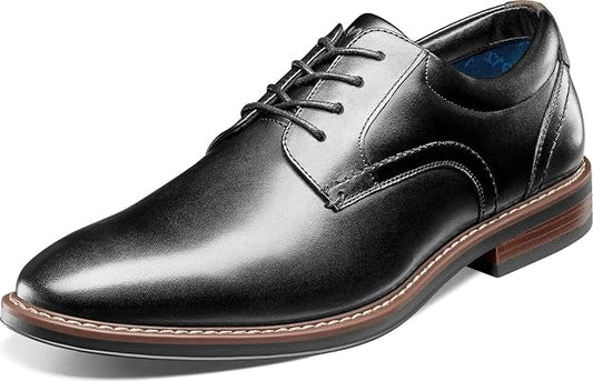 Nunn Bush Men's Centro Flex Plain Toe Oxford  Black Size 9.5