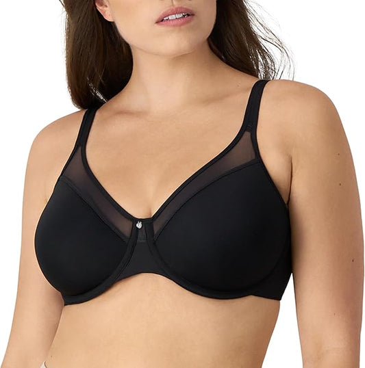 Bali Ultra Light T-Shirt Convertible Underwire Bra  Black Size 40B