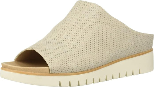 Dr. Scholl's Women's Go for It Slide Sandal  Color Oyster Microfiber Perforated Size 7M