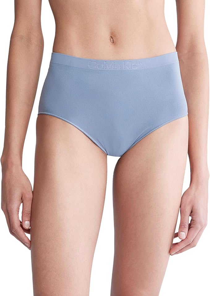 Calvin Klein Women's Bonded Flex Seamless High Rise Brief  Flint Stone Size L